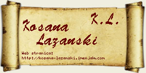 Kosana Lazanski vizit kartica